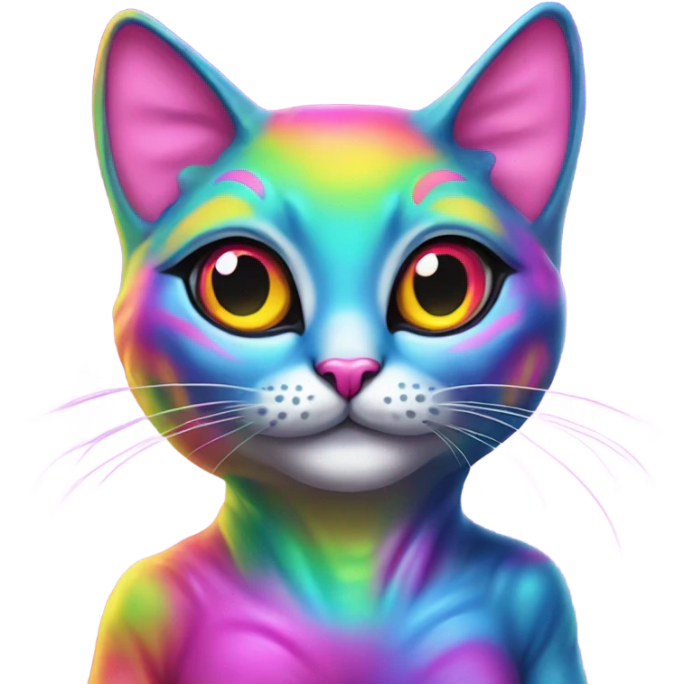 Lisa frank alien cat emoji