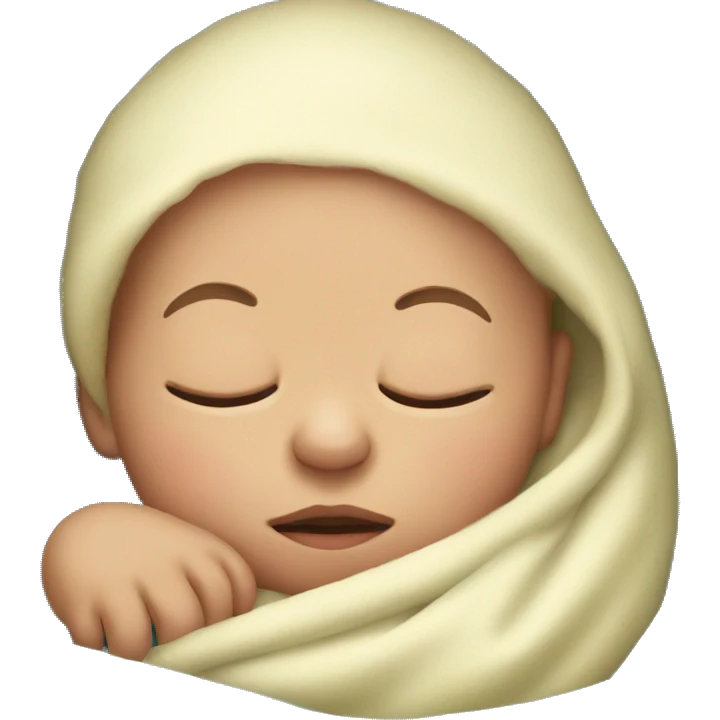 New born baby sleeping  emoji