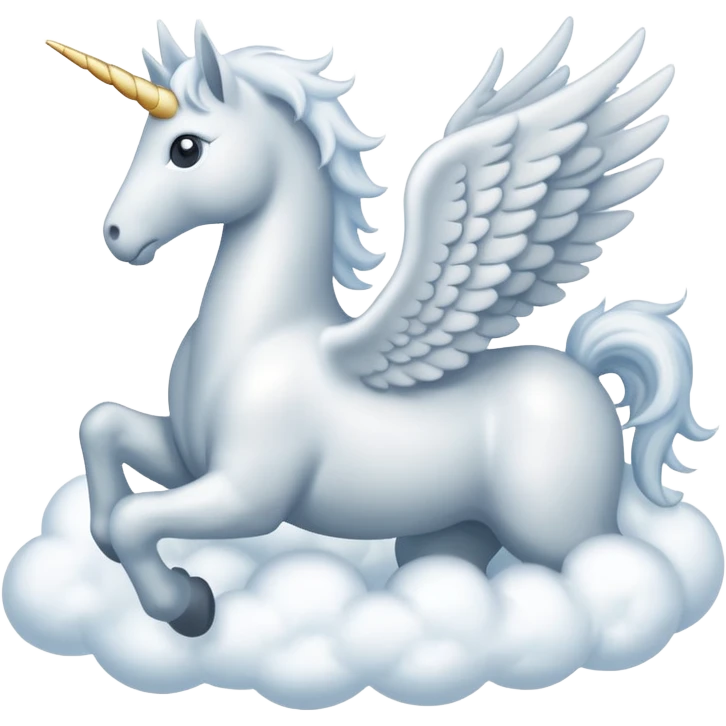 Pegasus made out of  Cloud  emoji