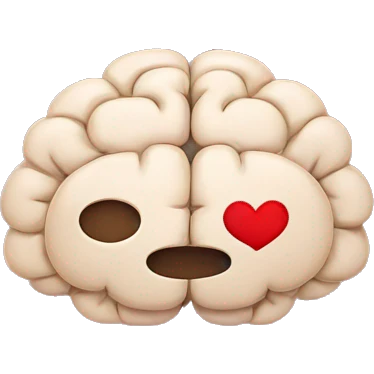 Brain in love emoji
