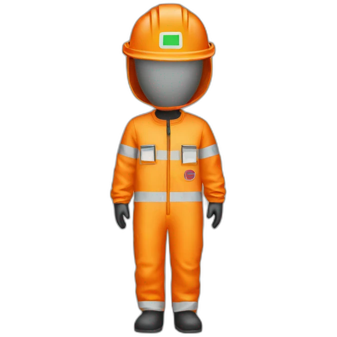 Orange safety PPE overalls emoji