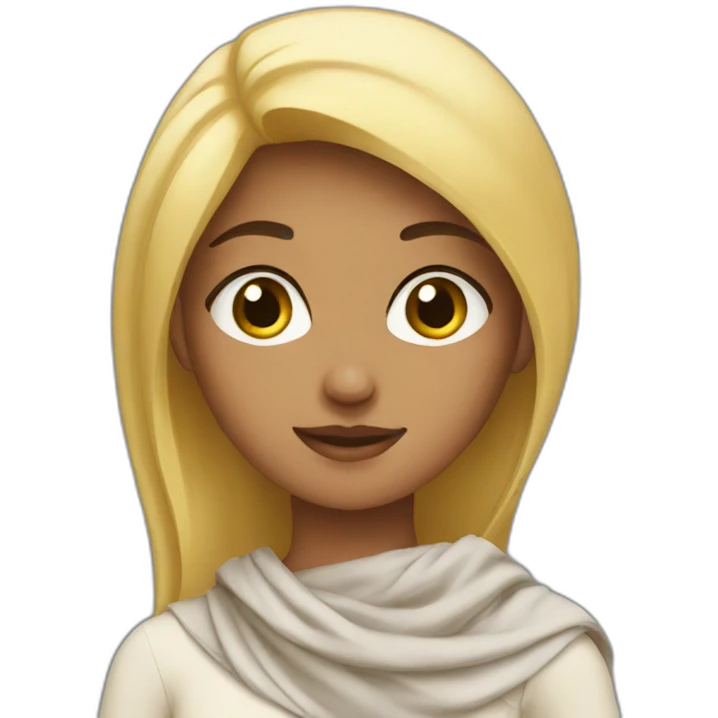 Arab girl with blonde hair emoji