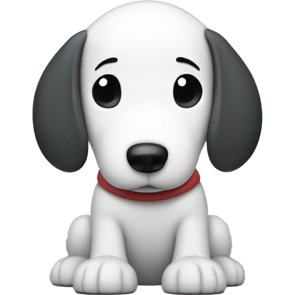 Crying Snoopy running wearing silver AirPods Max emoji