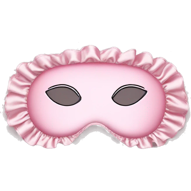 Light pink Frilly satin sleep mask  emoji