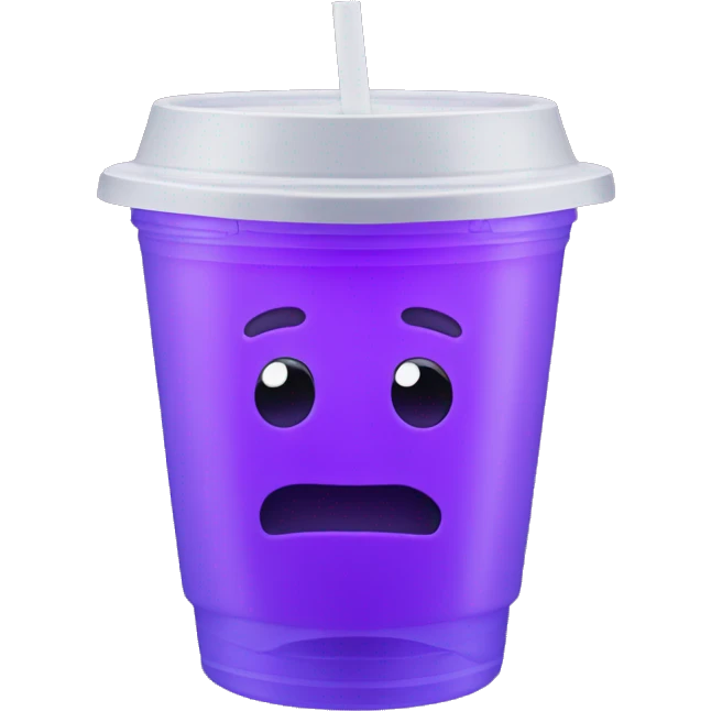 plastic double cup with purple sprite inside (lean) emoji