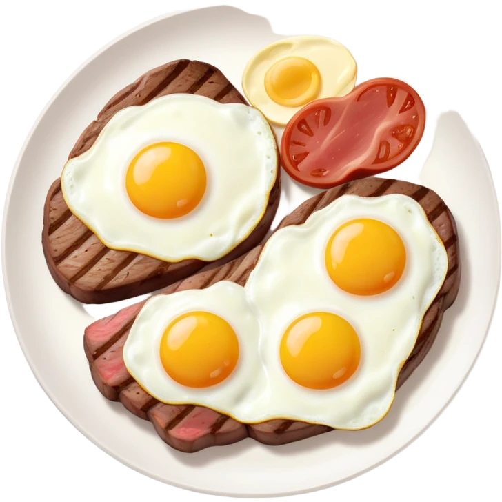 Steak and eggs  emoji