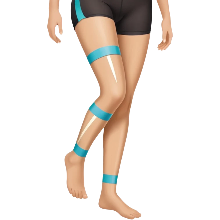 leg with kinesio tape (physiotherapy) emoji