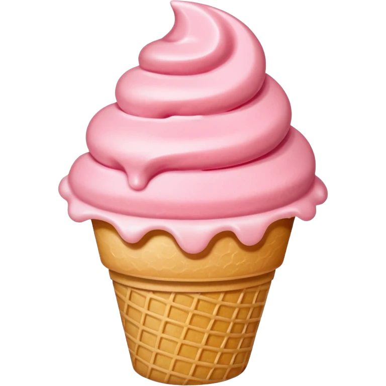  Create a strawberry ice cream with rice on it emoji