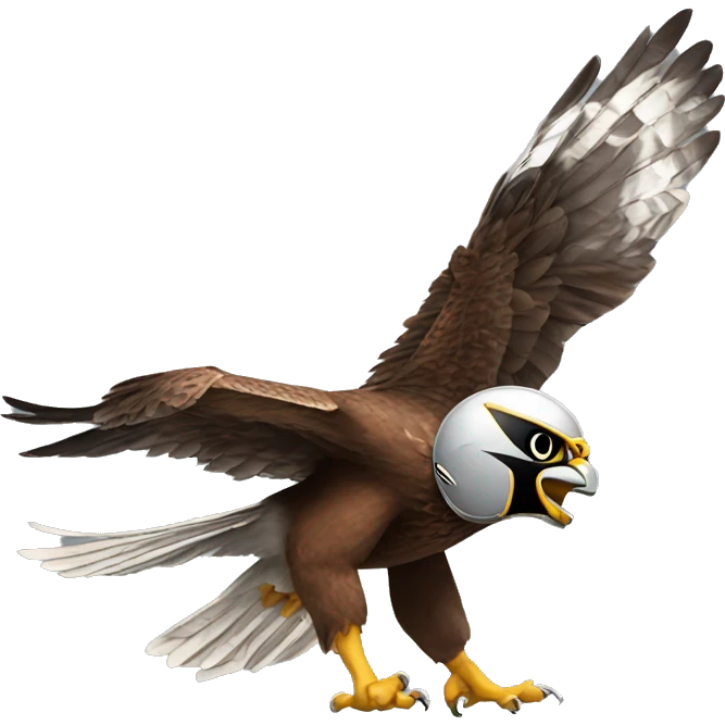 Falcon plays football  emoji