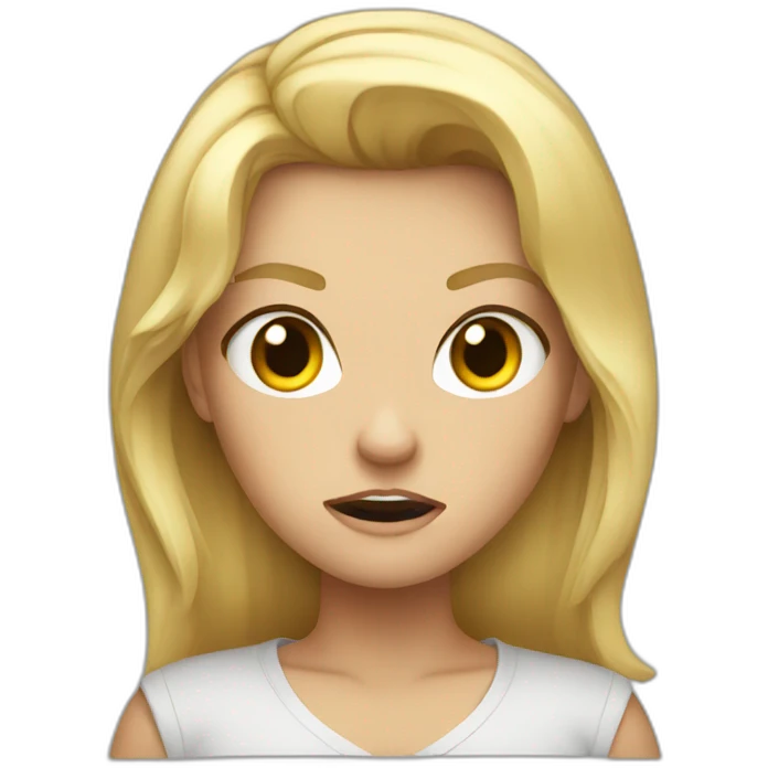 Blonde Angry emoji