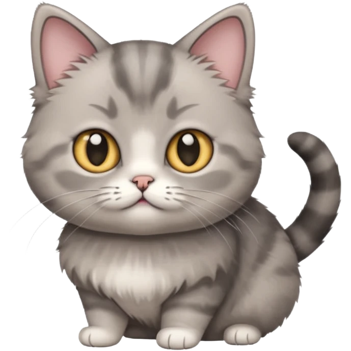 Gray munchkin cat emoji