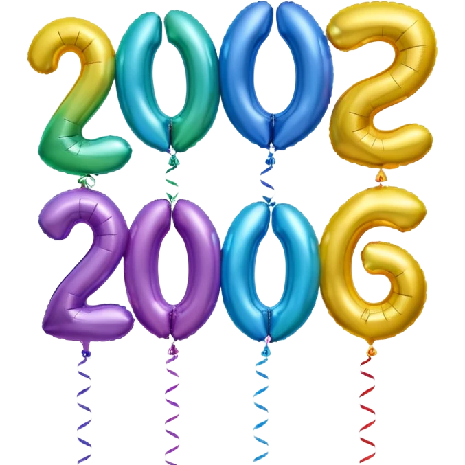 2026 is made out of balloon emoji emoji