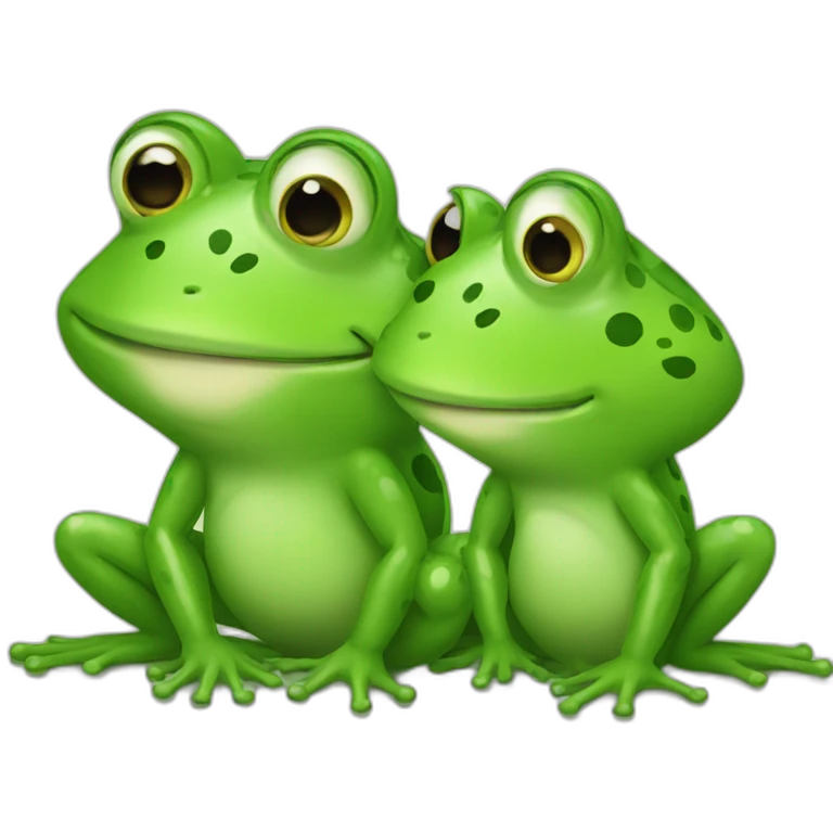 Frogs turned gay emoji