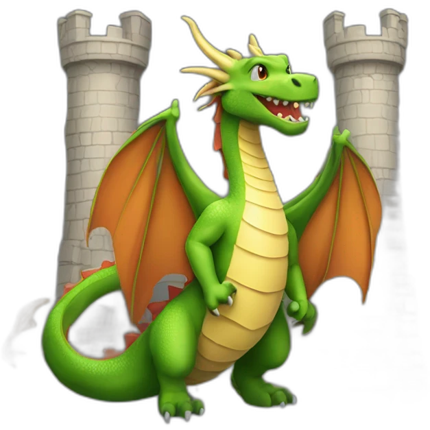Dragon in castle emoji
