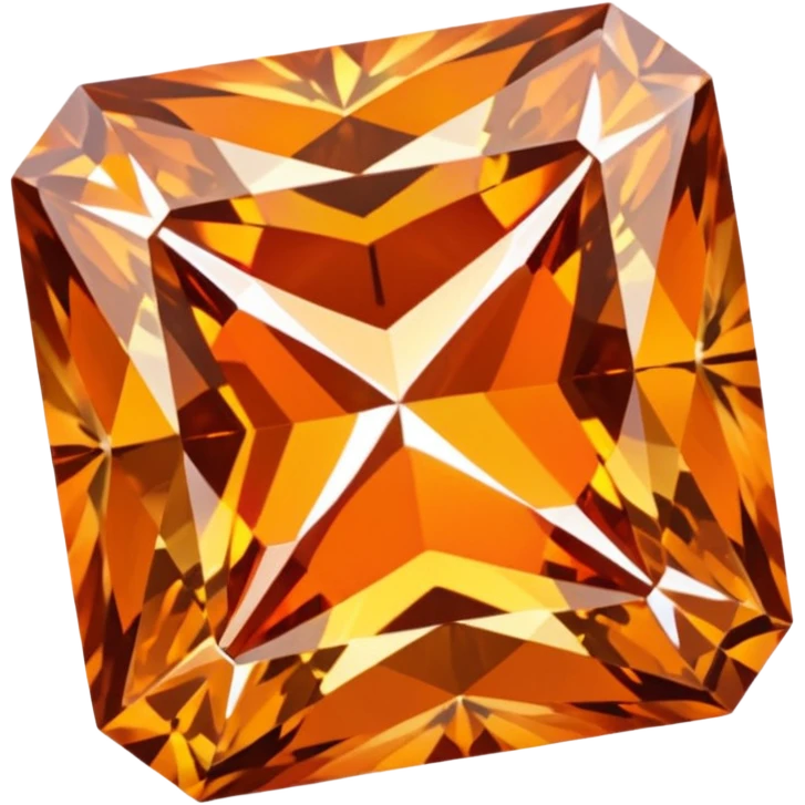 orange princess cut diamond emoji