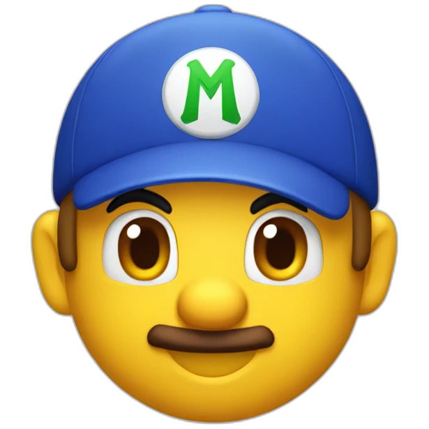 Mario mit einem Baseballcap emoji