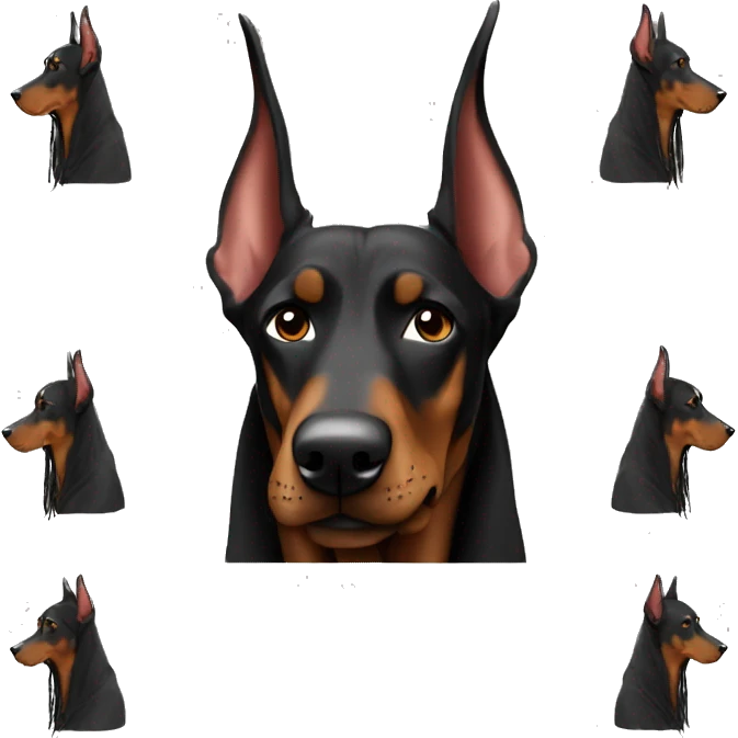 A Doberman with dreadlocks  emoji