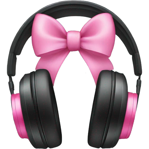 Headphones with pink bows emoji