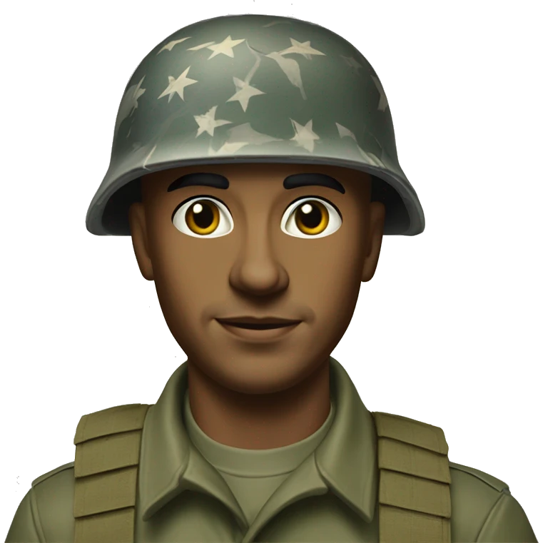 us soldier 1960s photorealistic emoji