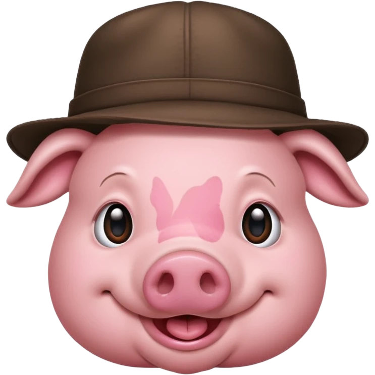 pig wear hat emoji