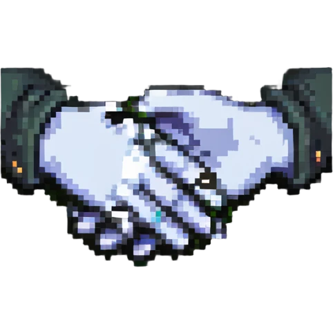 two hands holding each other as a friendship symbol emoji