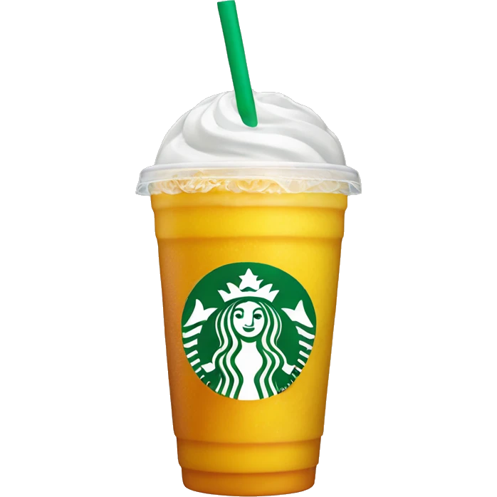 A mango Starbucks drink  emoji