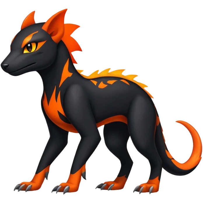 Salandit-Litten-Houndour-Fakémon-hybrid-creature (full body)  emoji