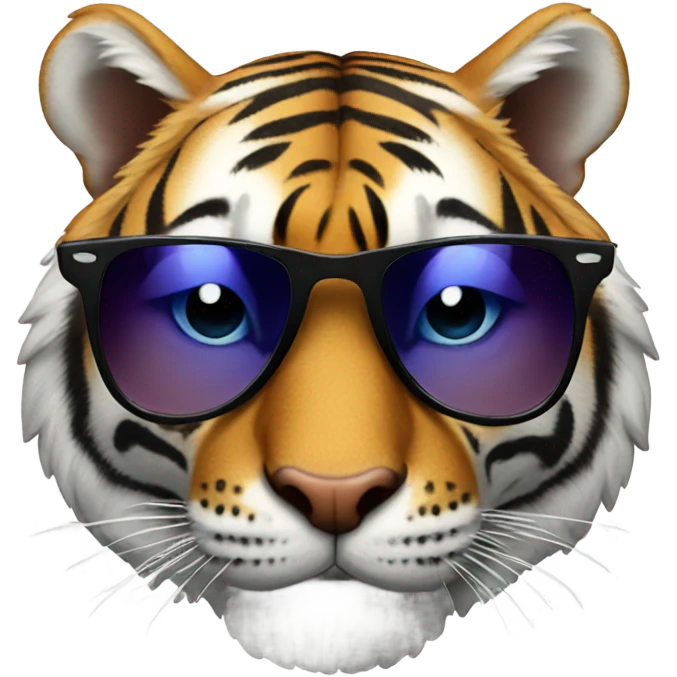 Tiger in sunglasses emoji
