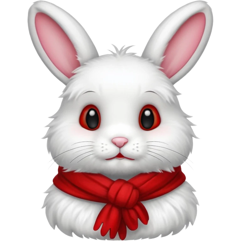 a bunny with red scarf  emoji