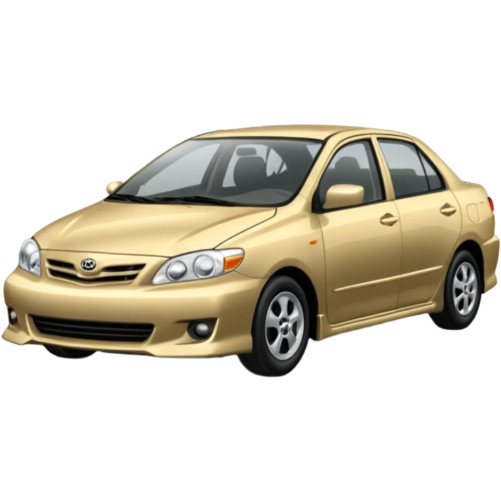 Golden Gray Corolla 2003 Car Emoji emoji