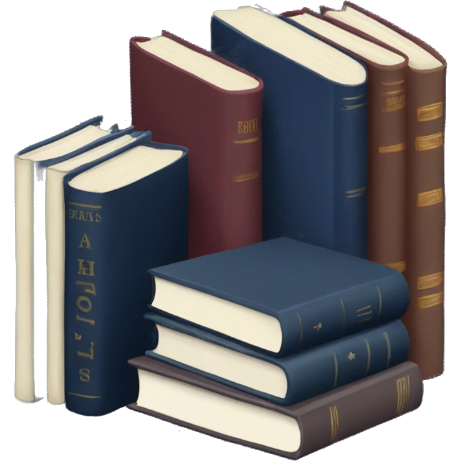 Four Books in Navy Blue  emoji