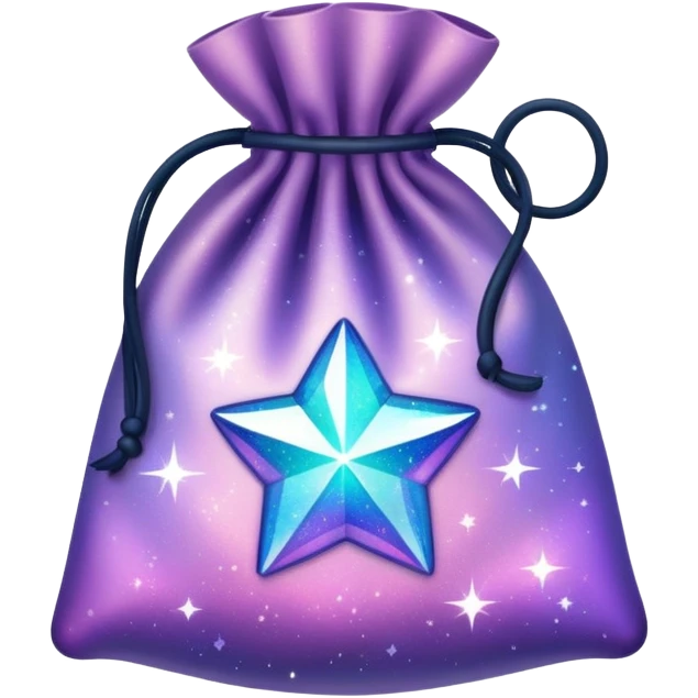 small pouch filled with stardust emoji