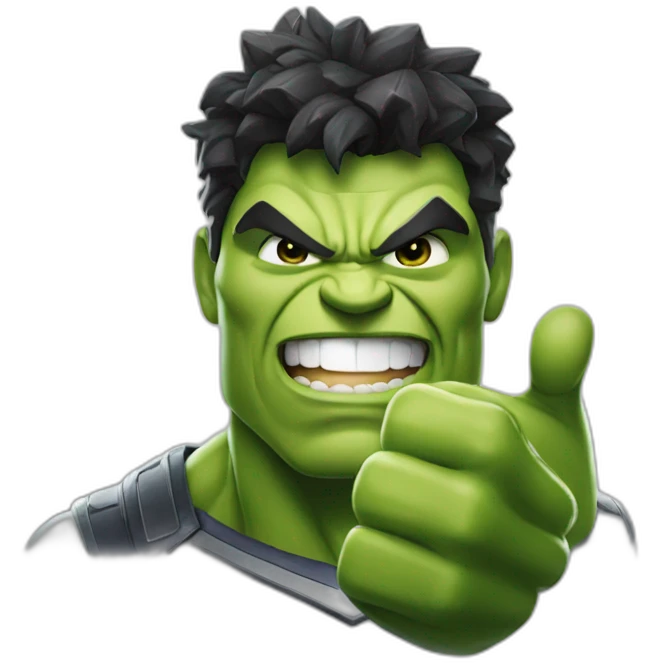 Hulk giving a thumbs up from justice league emoji