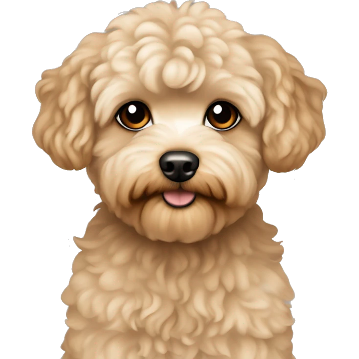 Light brown and beige maltipoo  emoji