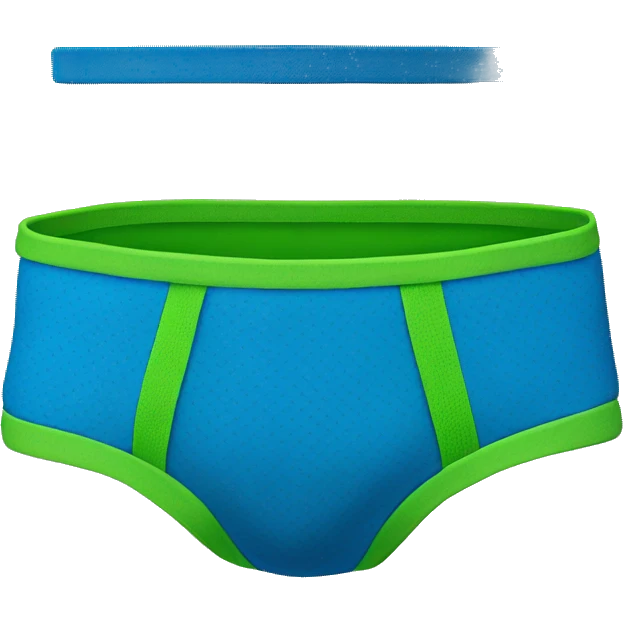Blue and like green jock strap emoji