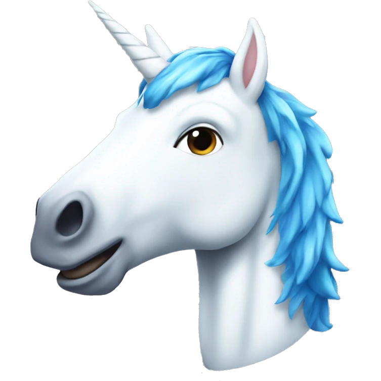 einhorn blau weiss  emoji