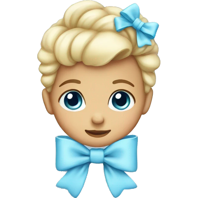Baby blue bow emoji