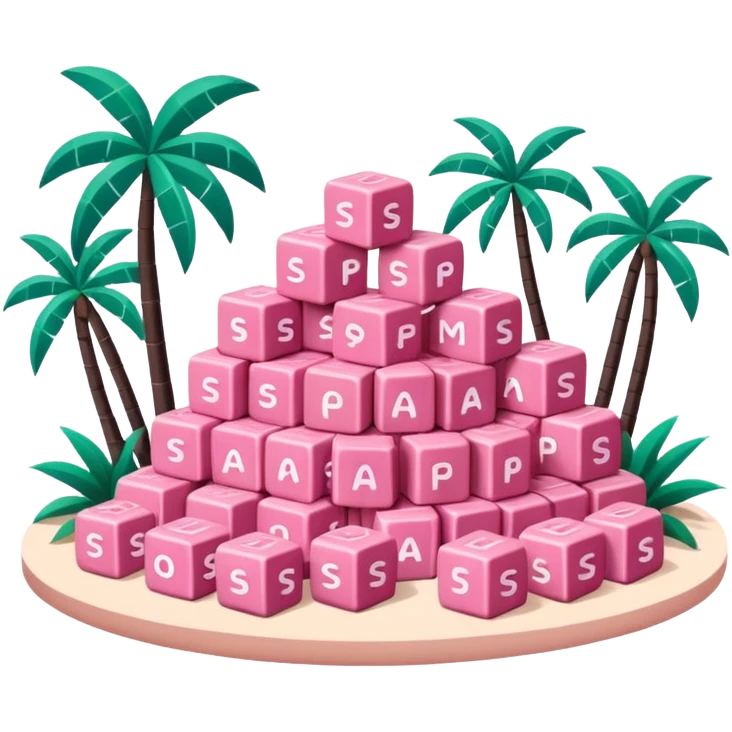 Matisse  pink SPAM art Miami beach landscape emoji