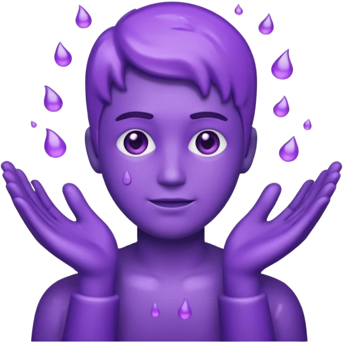 soapy purple hands ohm emoji