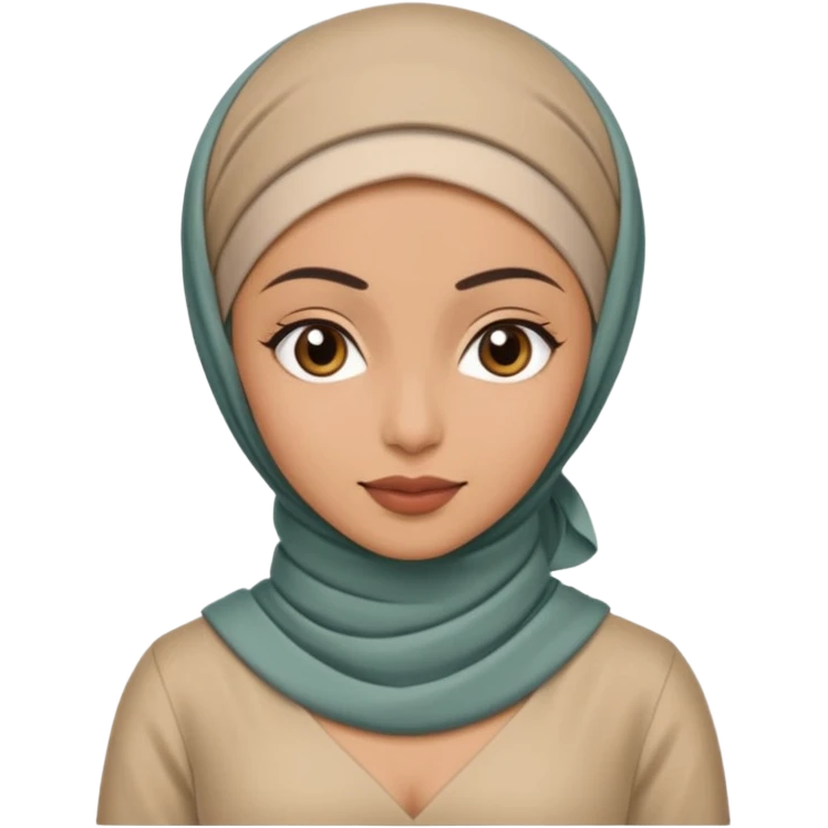 Muslim woman with a low-cut dress and headscarf emoji