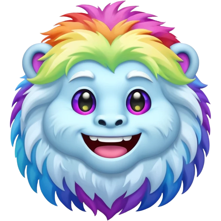 rainbow yeti yeti emoji