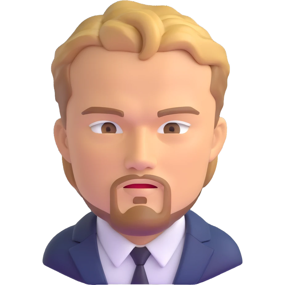 Leonardo DiCaprio upper body, shoulders and chest included emoji
