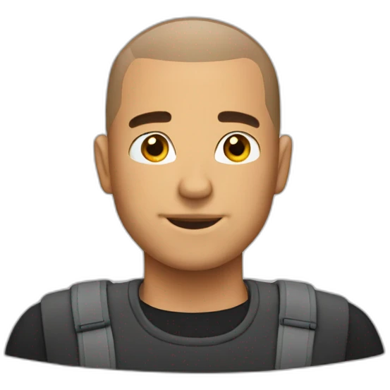 Buzz cut man emoji