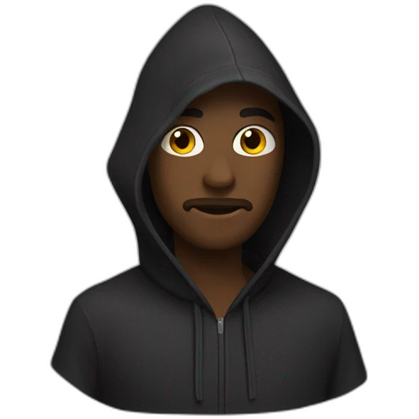 Capuche noir emoji