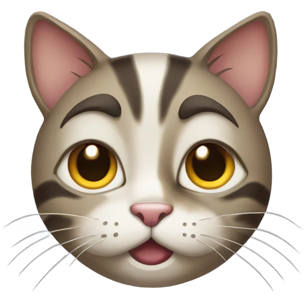 very smirky face cat emoji