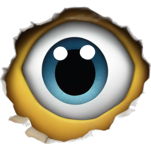 eye in wall hole  emoji
