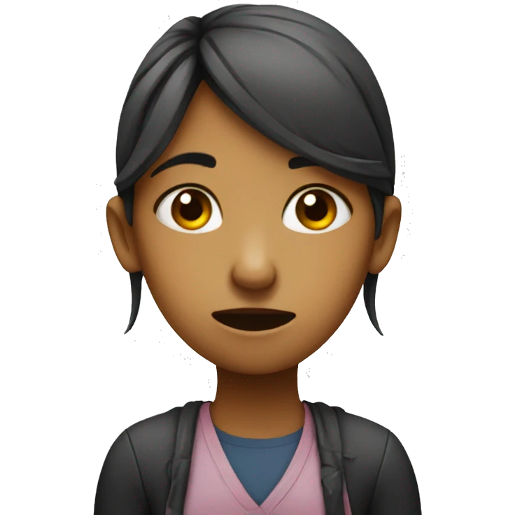 Girl crying over maths emoji