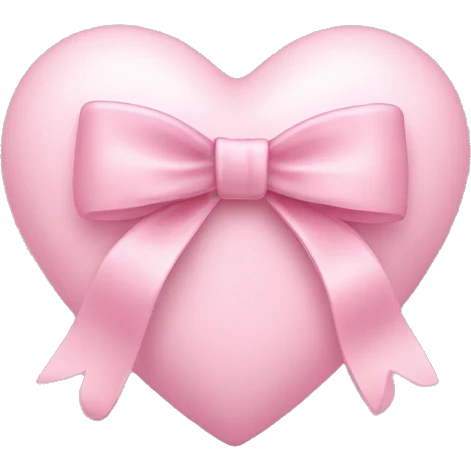 light pink heart with a bow  emoji