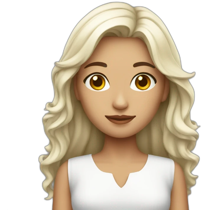 mujer joven piel blanca emoji