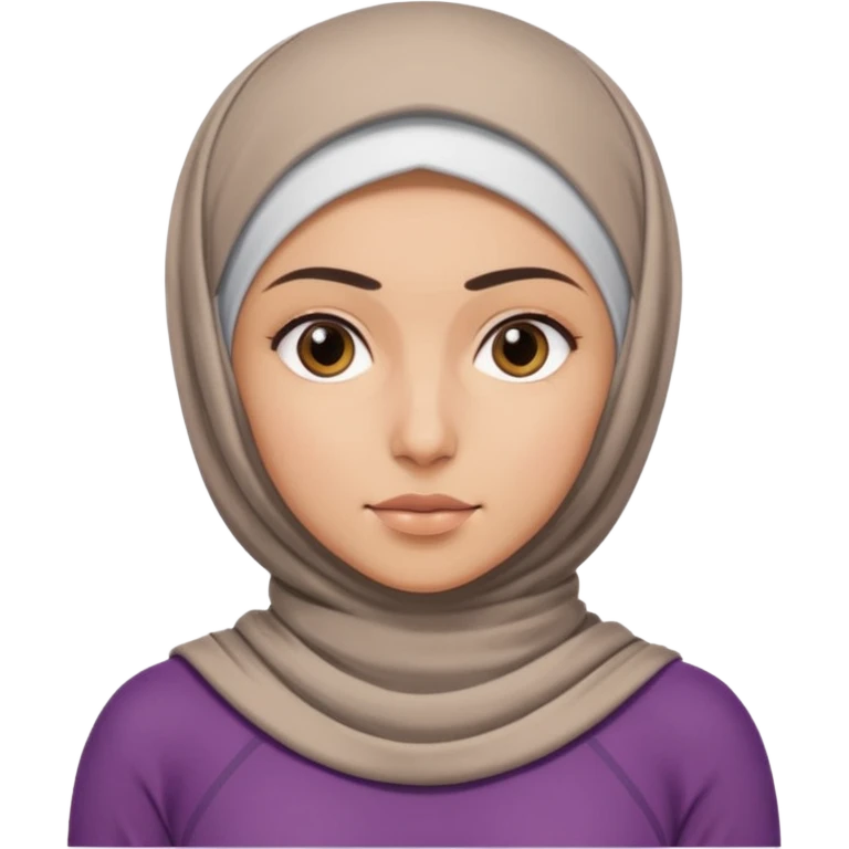 High resolution girl wearing a hijab and is a fitness trainer emoji